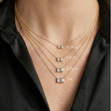 Horizon Necklace | Emerald-Cut Diamond
