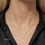 Horizon Necklace | Emerald-Cut Diamond