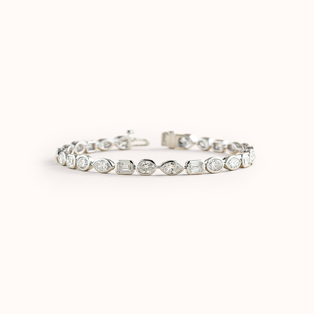 Mélange Mixed Diamond Tennis Bracelet
