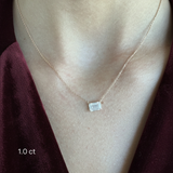 Horizon Necklace | Emerald-Cut Diamond