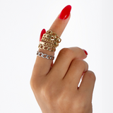 Pavé Chain Ring | White Gold - Zayla