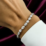 Match Point Tennis Bracelet Set | White Gold