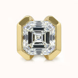 Vault Studs | Asscher Half Bezel Earrings