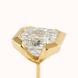 Vault Studs | Asscher Half Bezel Earrings