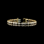 Mixed diamond with bezel tennis bracelet