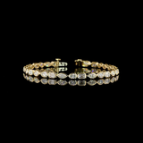 Mixed diamond with bezel tennis bracelet