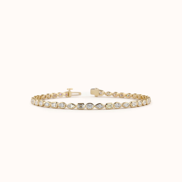 Mélange Mixed Diamond Tennis Bracelet