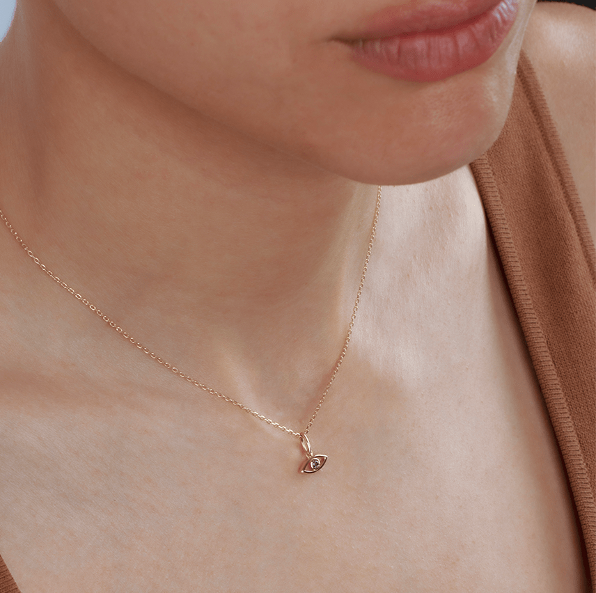 Crystal Eye Pendant Necklace - Zayla - Necklaces