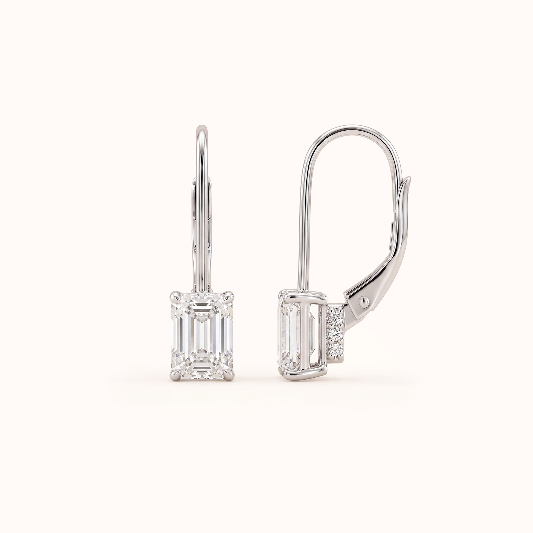 Astor Drop Earrings | Emerald Cut