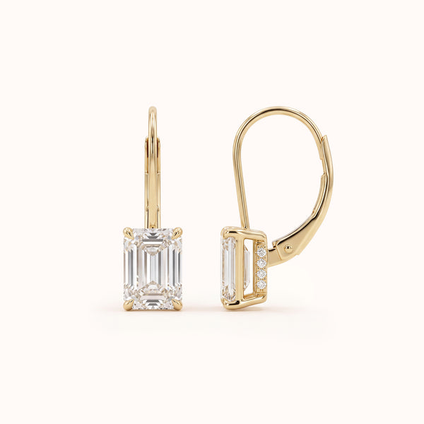 Astor Drop Earrings | Emerald Cut
