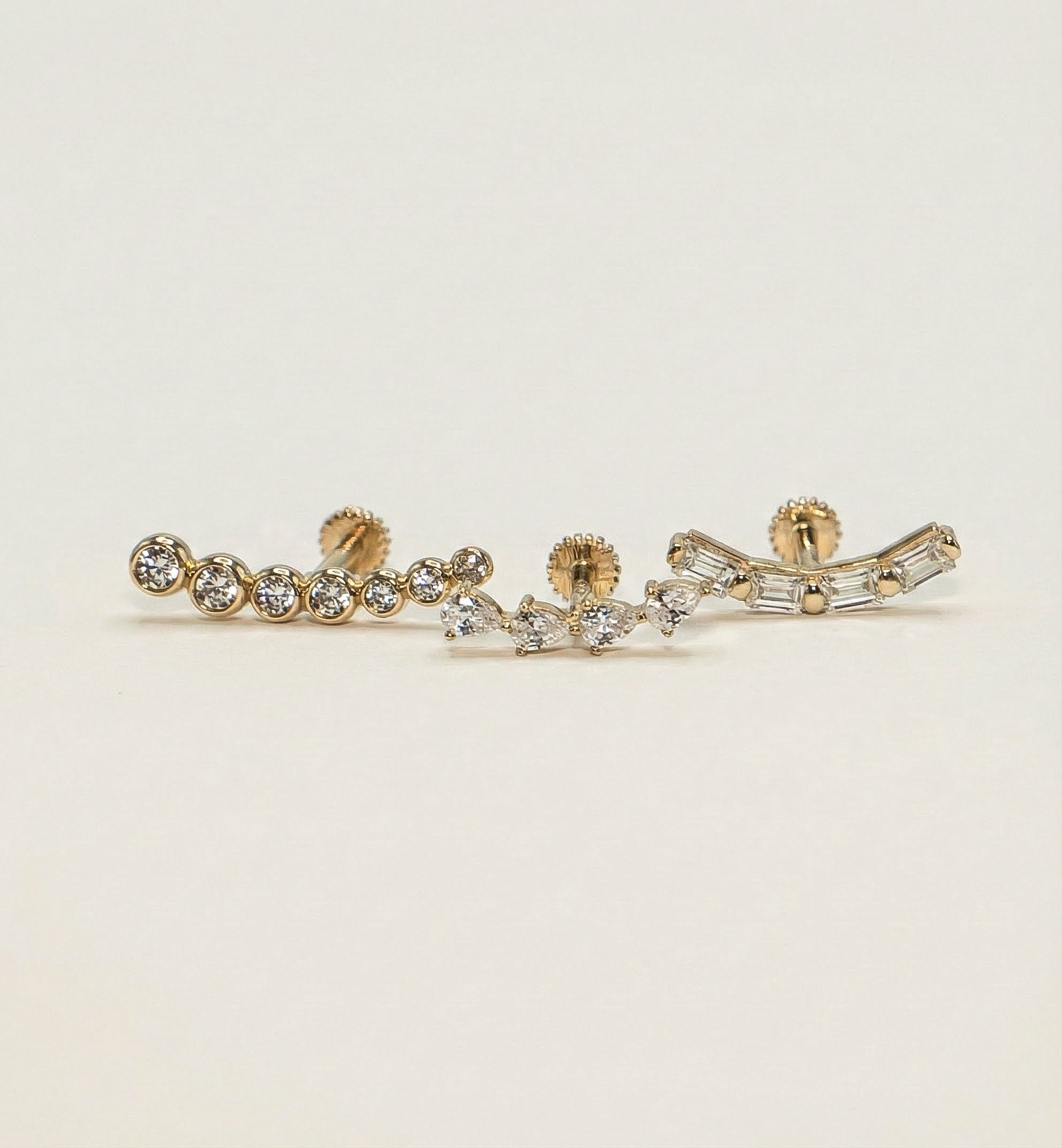 Vega Arc Flatback Stud - Zayla - Earrings