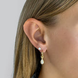 The Drip Huggies | Diamond Pear Drop Earrings