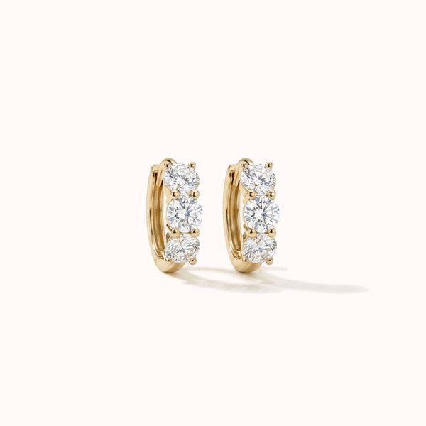 Hudson Diamond Huggies | 14k Gold