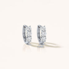 Hudson Diamond Huggies | Sterling Silver