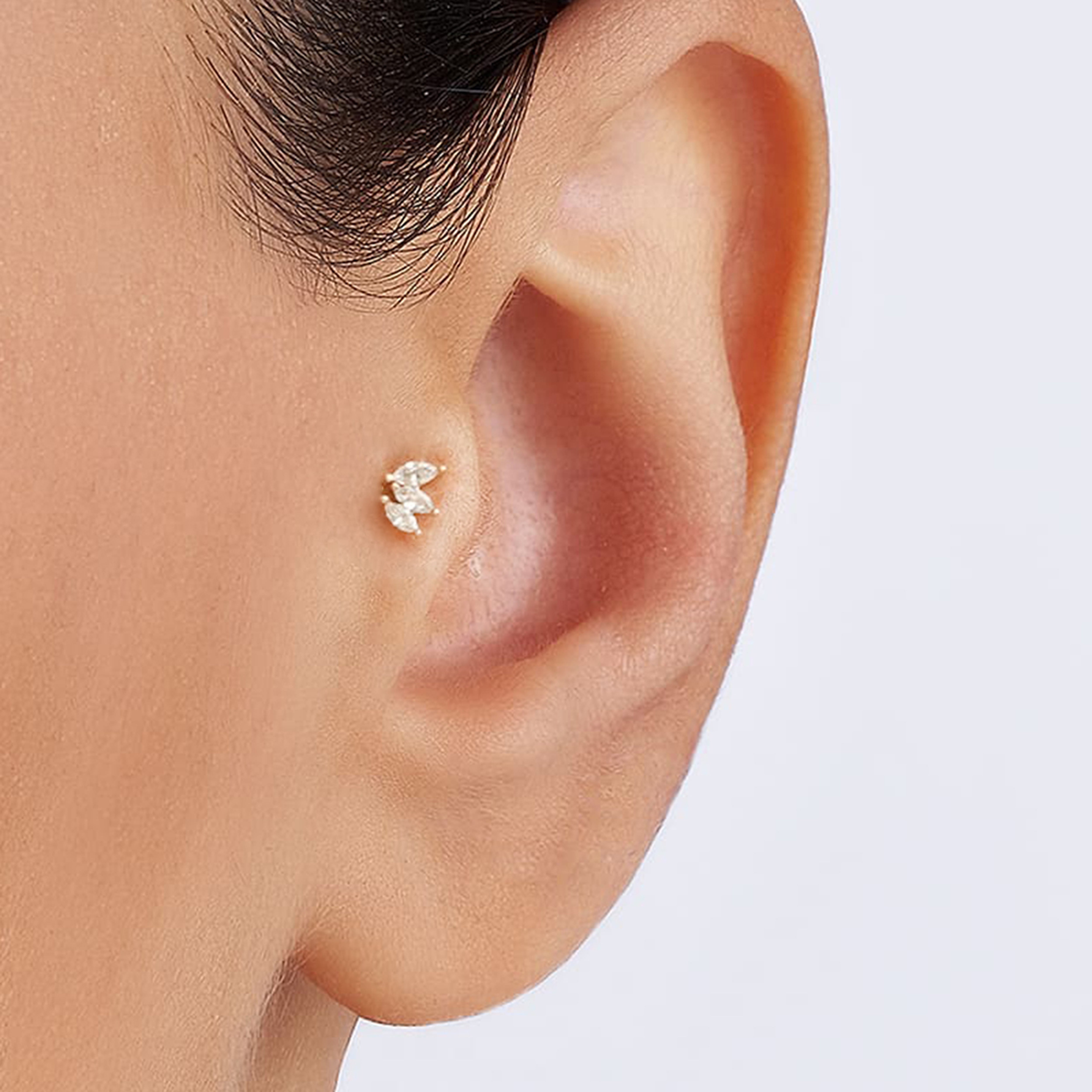 Marquise Crown Flatback Stud - Zayla