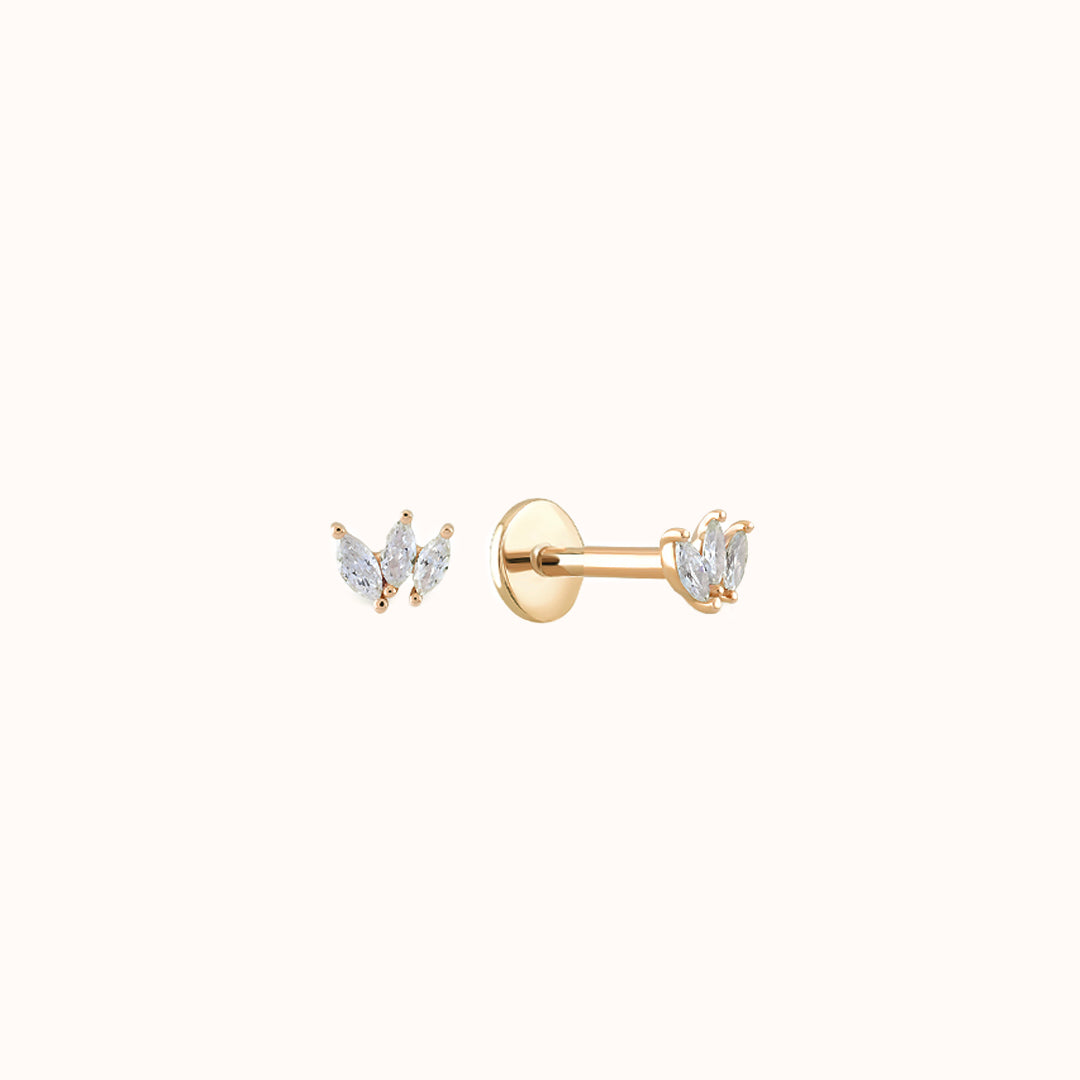 Marquise Crown Flatback Stud - Zayla
