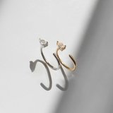 Diamond Drop Crescents | White Gold - Zayla