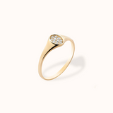 Oval Pavé Signet Ring