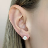 Apex Studs | Round Diamond Bezel