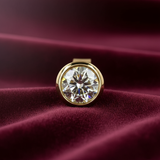 Apex Studs | Round Diamond Bezel