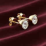 Apex Studs | Round Diamond Bezel