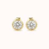Apex Studs | Round Diamond Bezel