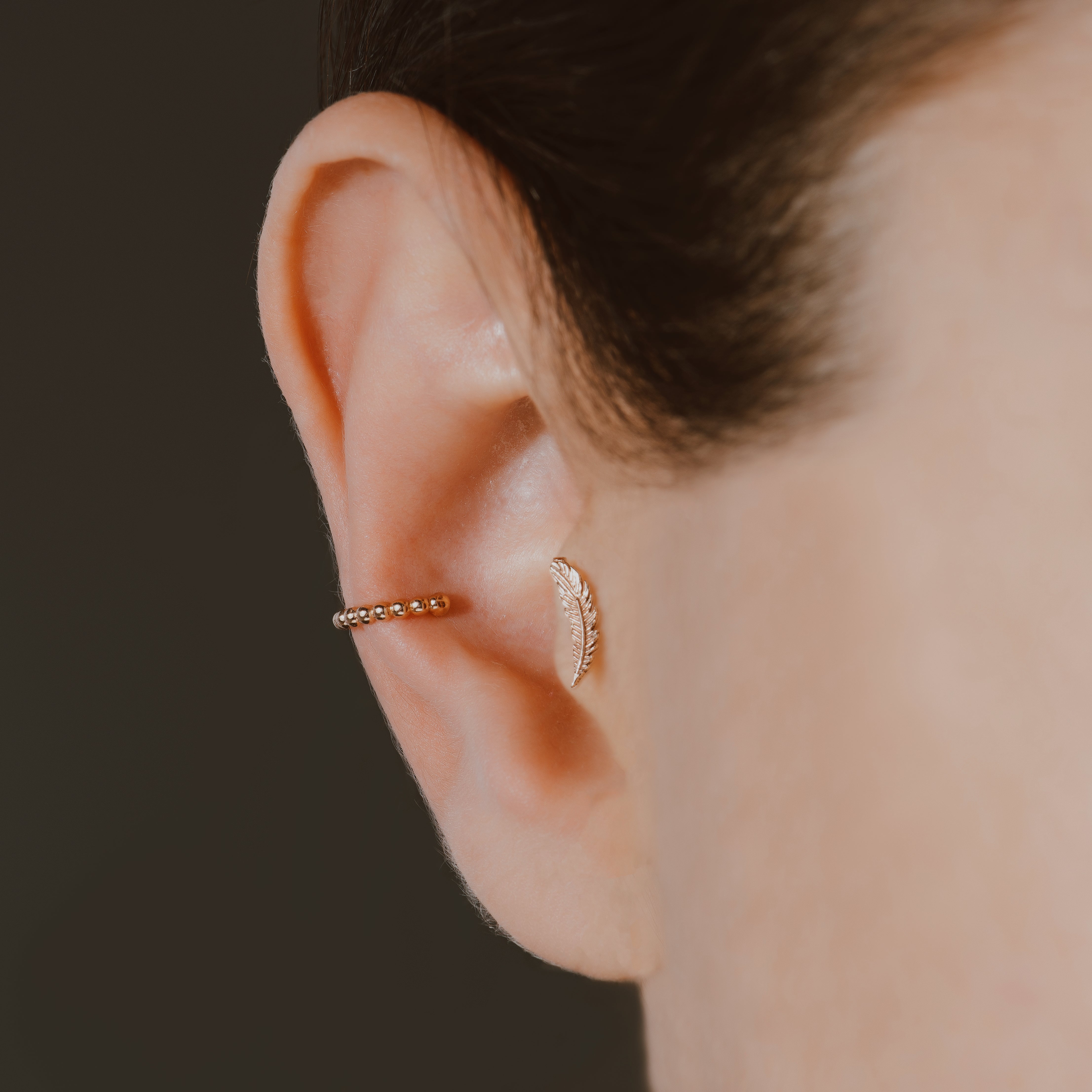 Feather Flatback Stud - Zayla