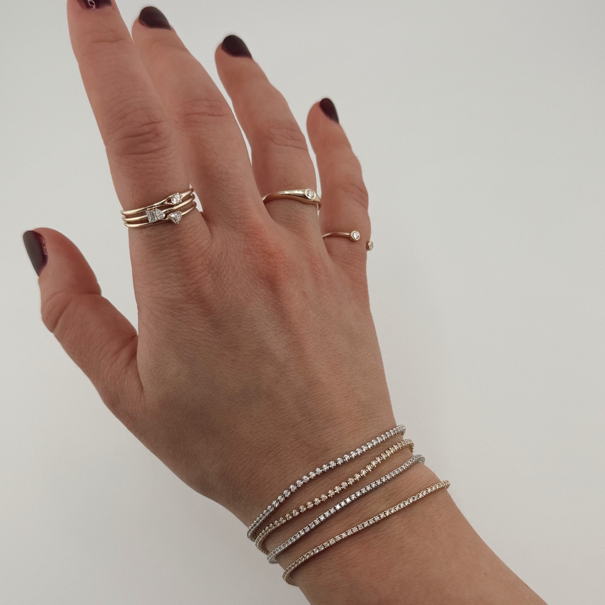 Round Diamond Tennis Bracelet - 1 ctw | White Gold - Zayla - Bracelet