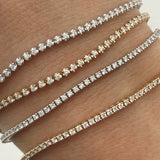 Round Diamond Tennis Bracelet | Yellow Gold