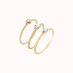 Diamond Stackers - Yellow Gold - Zayla