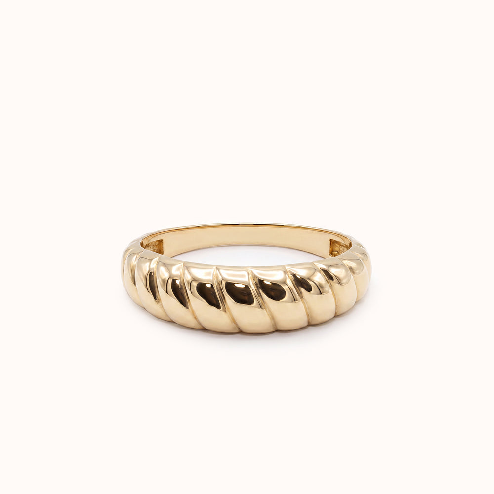 Twisted Dome Ring in 14k solid gold