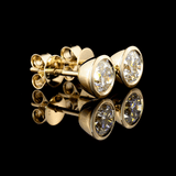 Apex Studs | Round Diamond Bezel