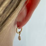 The Drip Huggies | Diamond Pear Drop Earrings