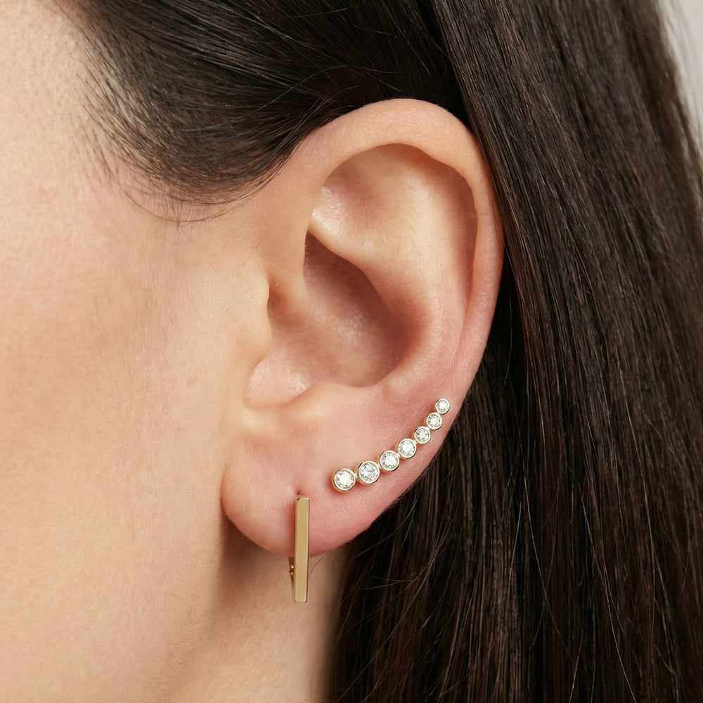 Vega Arc Flatback Stud - Zayla - Earrings