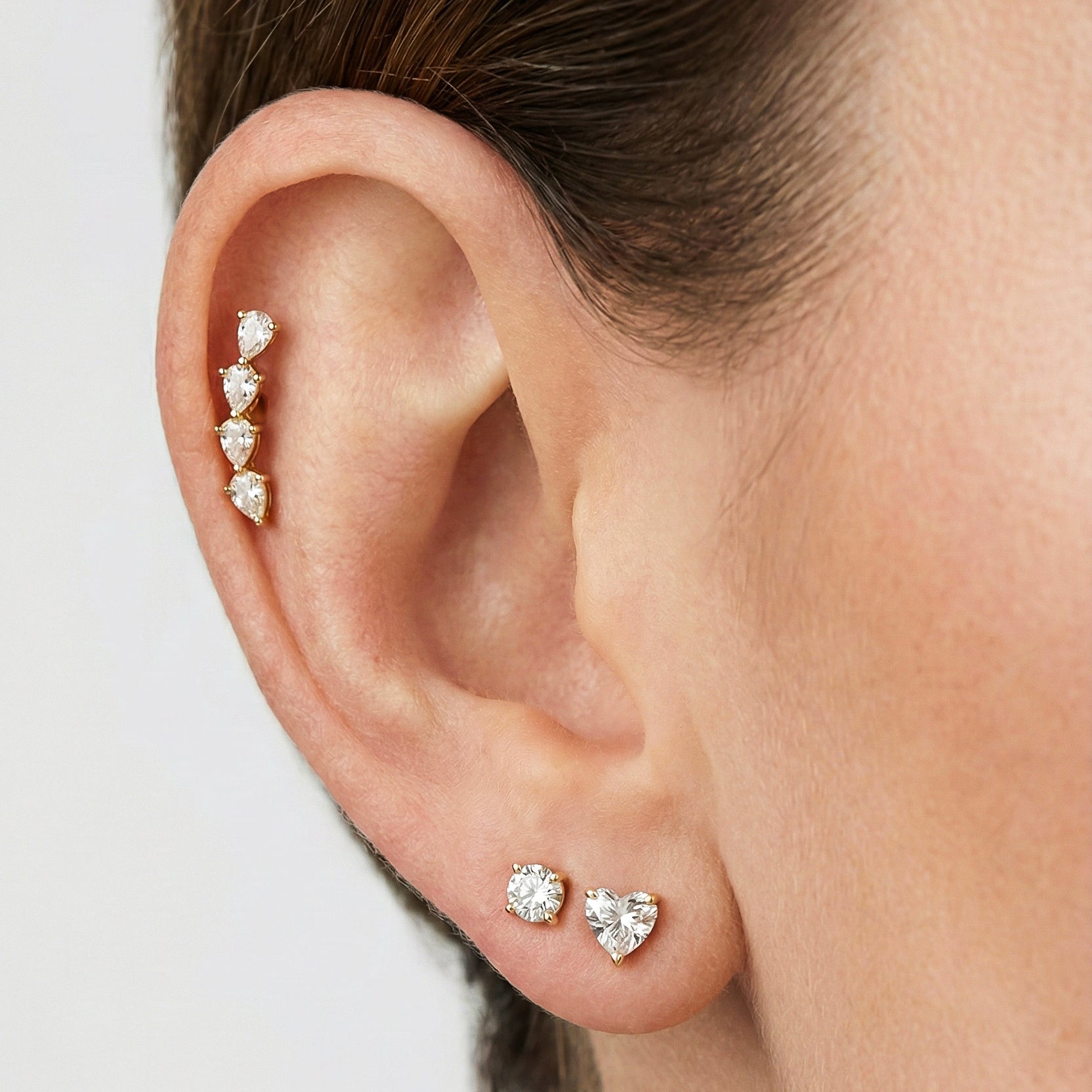 Love Language Heart Studs - Zayla - Earrings