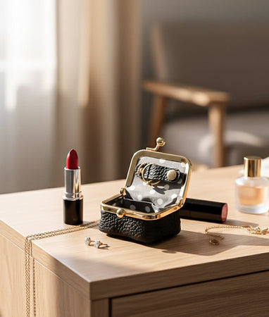 Kiss-Lock Mini Jewelry Case | Leather Travel Case – Zayla
