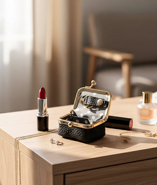 Kiss-Lock Mini Jewelry Case | Leather Travel Case – Zayla