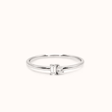 Mini Toi et Moi Stacker | White Gold