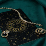 mixed diamond tennis bracelet with bezel 