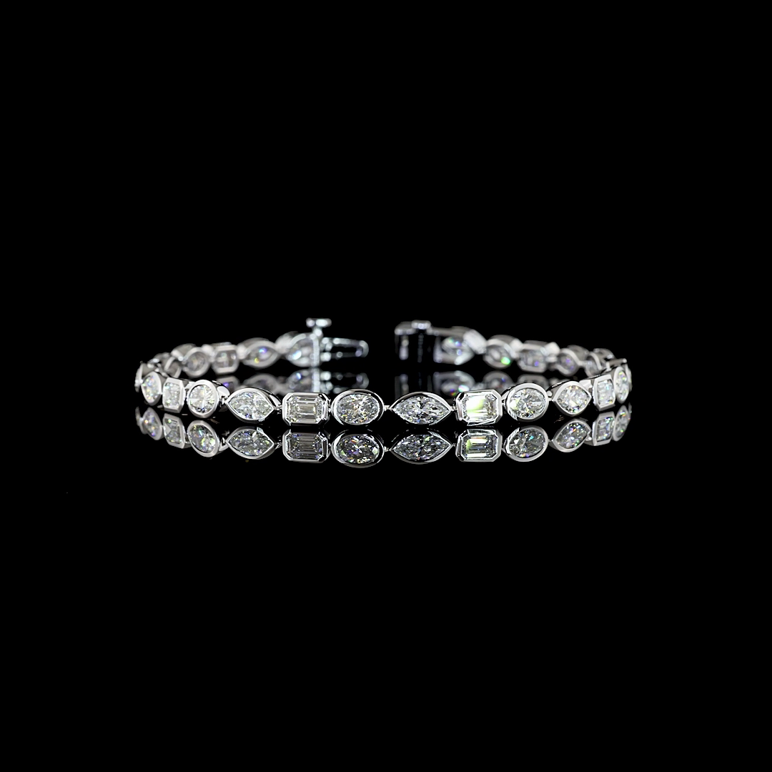 Mélange Mixed Diamond Tennis Bracelet - 5.4 ctw