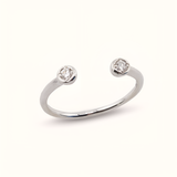 Open Cuff Ring | White Gold