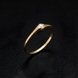 Diamond Slim Dome Ring