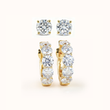 The Diamond Double Take Earring Set | Yellow Gold
