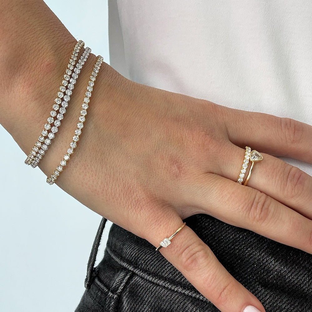 Solaire Tennis Bracelet | White Gold - Zayla - Bracelet