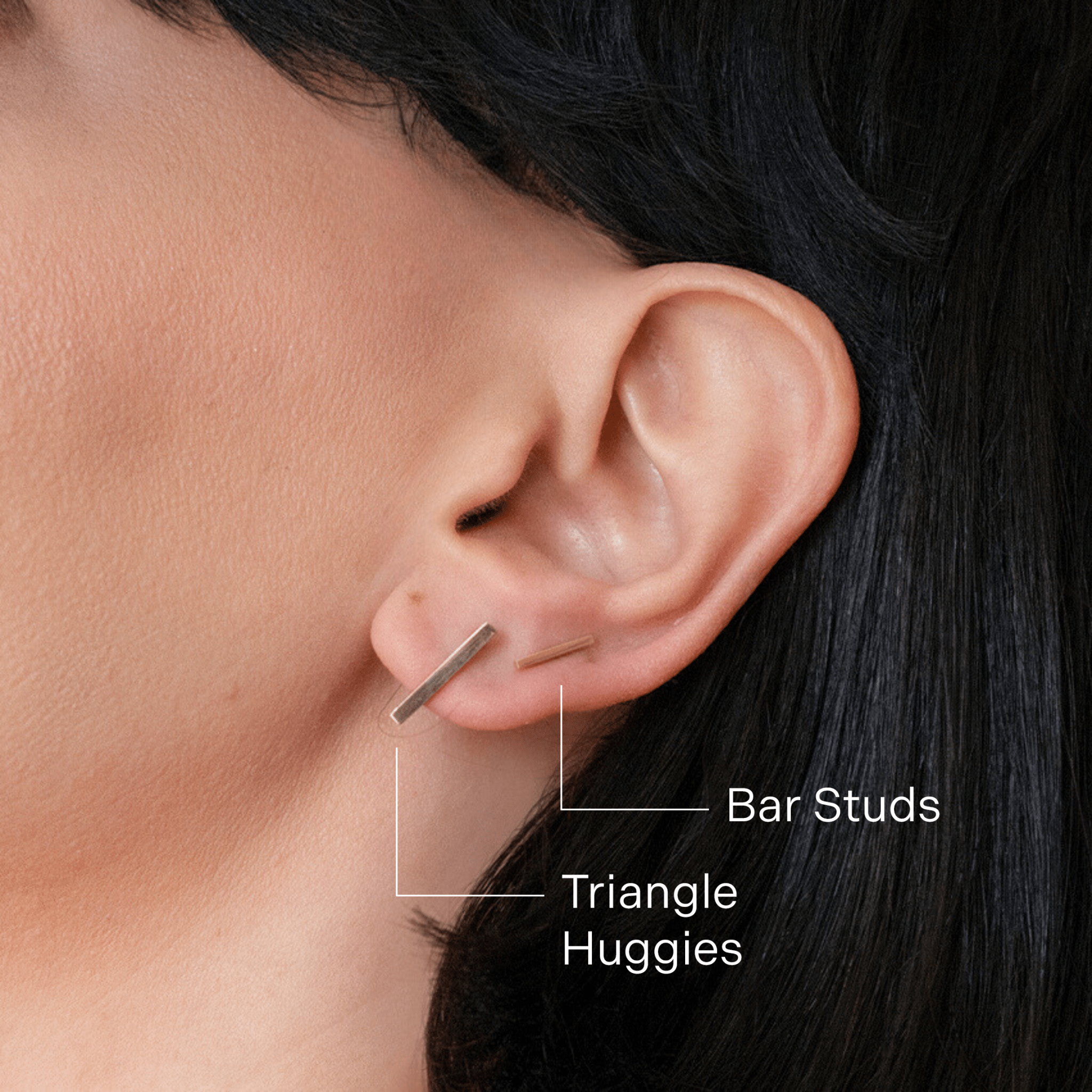 Triangle Huggies - Zayla - Earrings